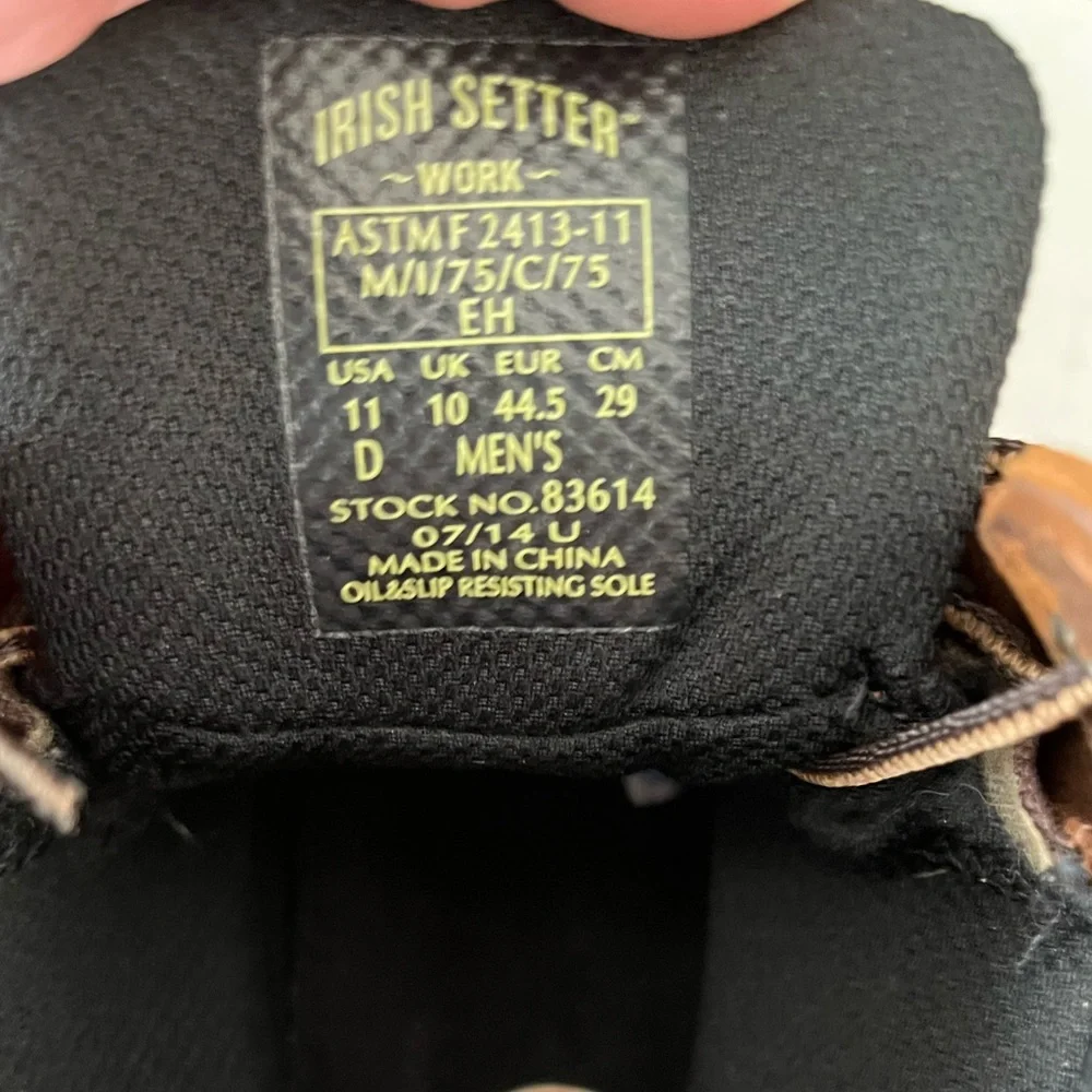 Irish‎ Setter 83614 UltraDry Waterproof Work Boots Sz 11D